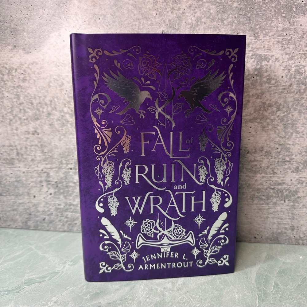 Purple 'Fall of Ruin and Wrath' Hardcover Book Owlcrate Edition